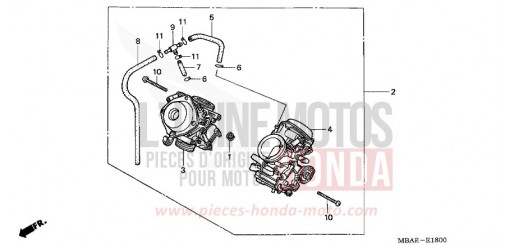 CARBURATEUR (ENS.) VT750CY de 2000